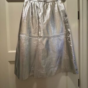 Parker Thatch Silver A-Line Skirt